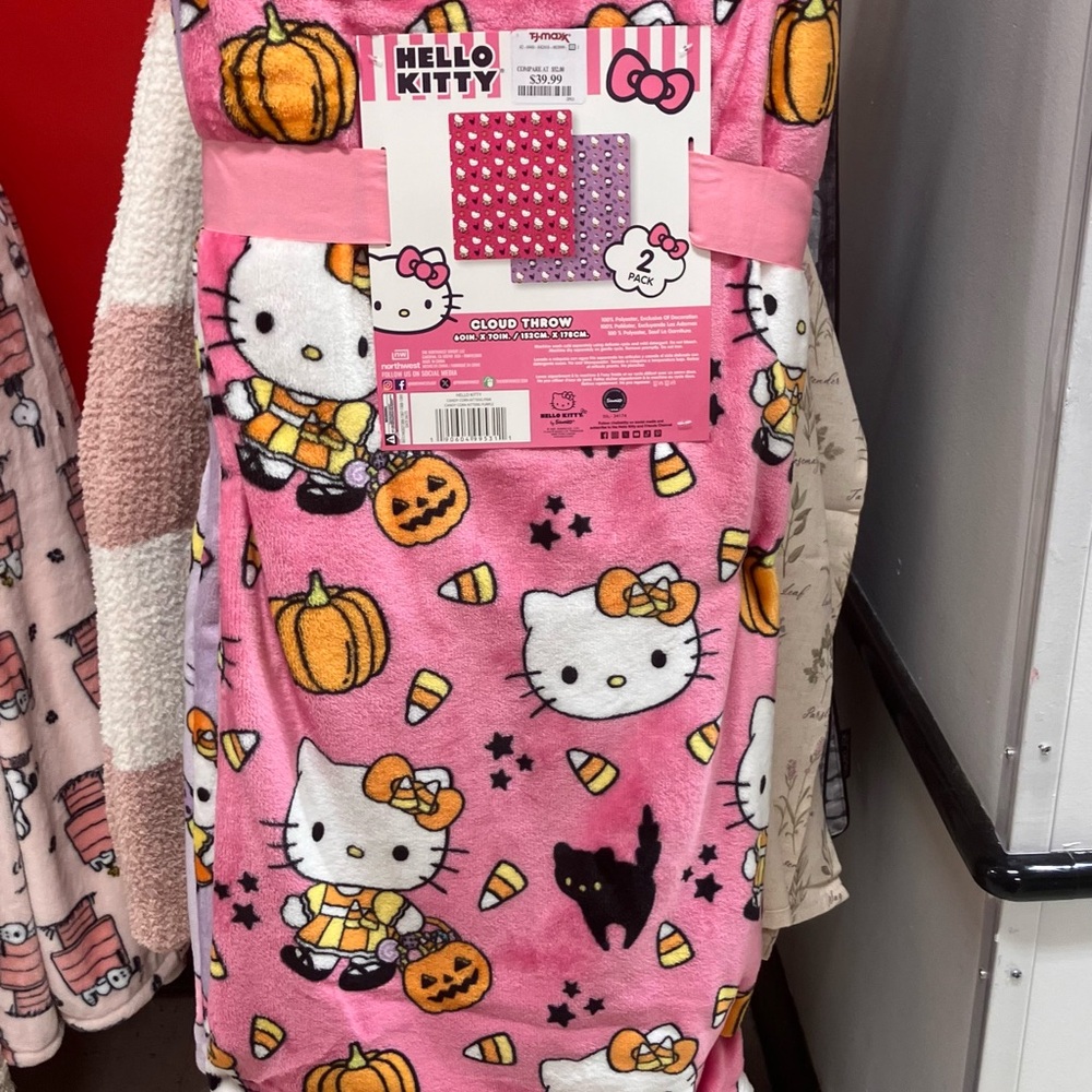 Hello Kitty Halloween Blanket 2026 Pink Only